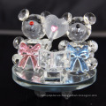 Estatuillas animales preciosas Crystal Teddy Bear para la decoración de la boda